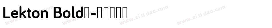 Lekton Bold◆字体转换